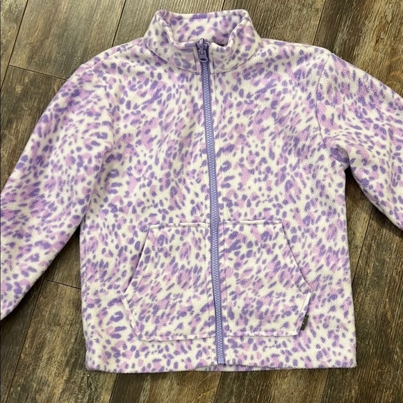 Eddie Bauer Purple Leopard Print Kids Jacket - Picture 2 of 7